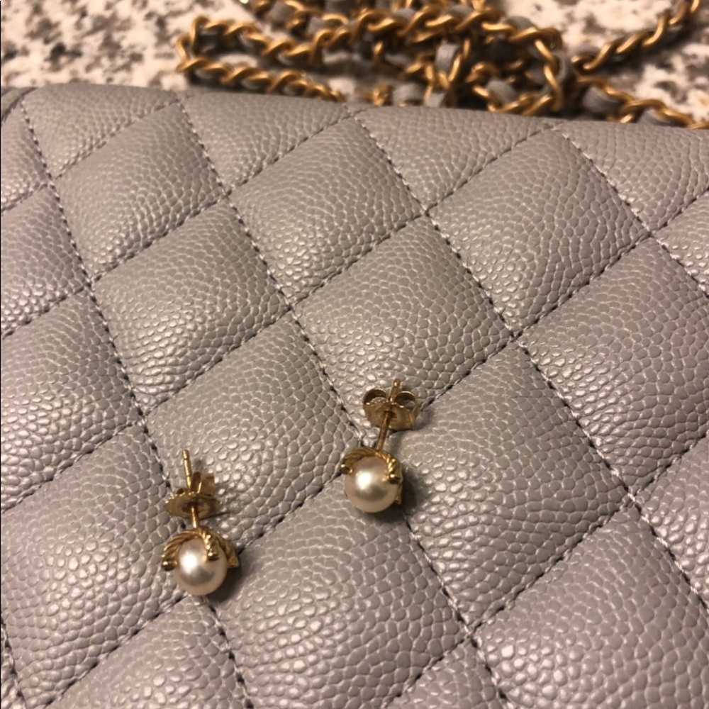 David yurman Pearl Earrings with Diamonds